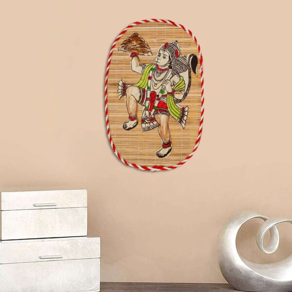 Bamboo Hand Crafted Wall Hangings Of Hanuman Ji For Home Decor | Bamboo Art For Wall Decor - Image 4