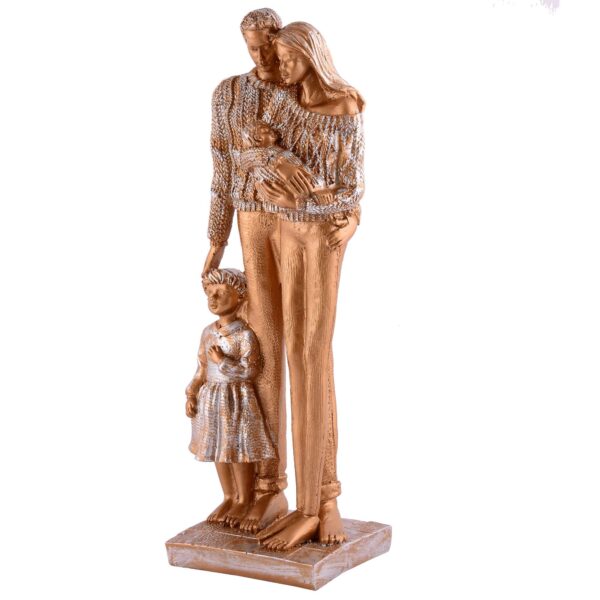 MOTHER and Father with Child Love brown Statue showpiece for Home Decor and Gifting - Image 4