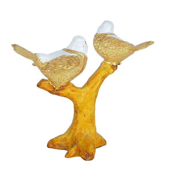 Resin Handcrafted Birds Couple On Tree Showpiece Bird Statue For Home Dcor Living Room Bedroom Table Top Antique Garden Decoration Items - Image 2