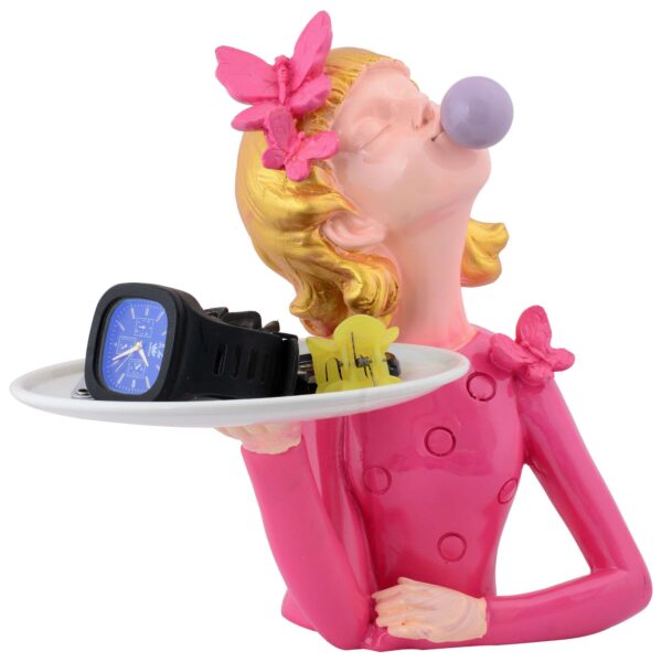 RESIN Bubble Girl Figurines Desktop Cake Fruit Organizer Home Décor pink - Image 4