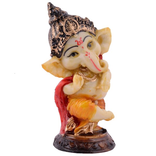 Ganesha Statue  Idol Shriganesh Bhagwan Murti / Home, Office Decor / Car Dashboard / Side Table Brass Ganpati / Lord Vinayaka Statue / God of Luck & Success Sculpture / Gift Items - Image 4