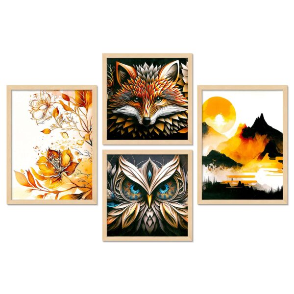 SET OF 4 DIGITAL WALL PAINTING - Image 3