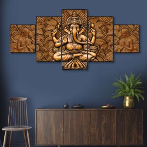 Set Of Five Framed Digital Wall Painting