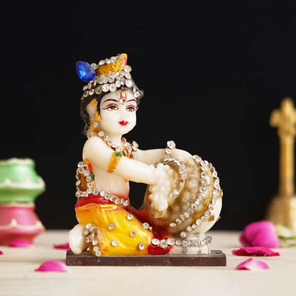 Lord Krishna Idol Makhan Chor Statue Gift Showpiece?