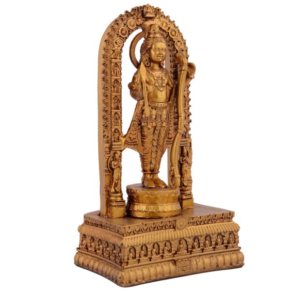 Resin Ram Mandir Ayodhya Model Authentic Design Ideal for Home Temple, Home Decor & Gifts (Golden) - Image 3