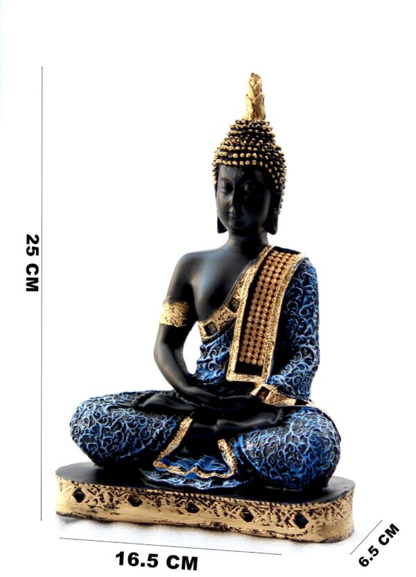 Beautiful Sitting Buddha Idol Statue - Image 3