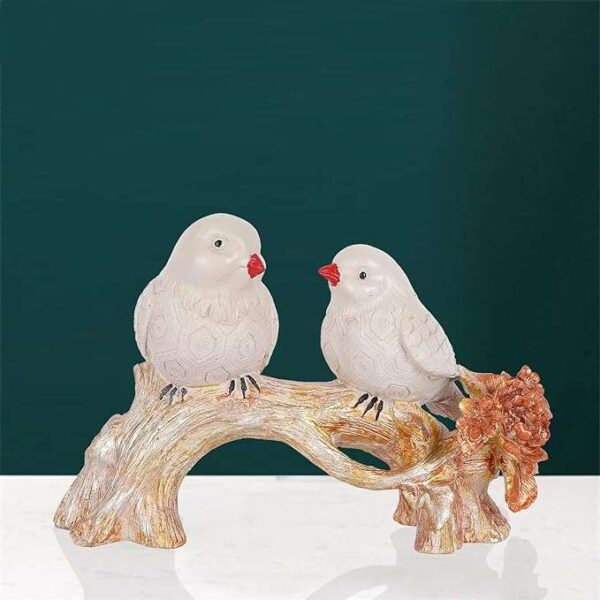 Resin Handcrafted Birds Couple On Tree Showpiece Bird Statue For Home Dcor Living Room Bedroom Table Top Antique Garden Decoration Items