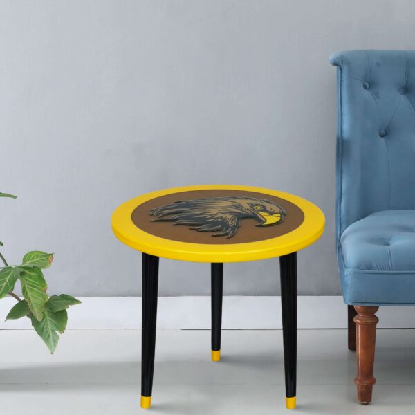 Wooden Round Side Table | Epoxy End Table | Coffee Table | Mid Century Modern Resine | Living Room Furnitur - Image 3