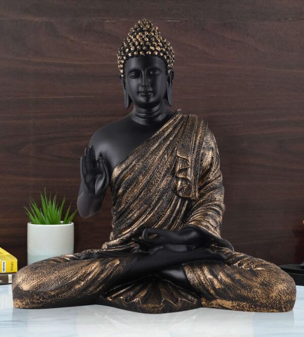 Buddha Idol Statue Showpiece Gift Gifting Item Polystone Home Decor Decoration - Image 4