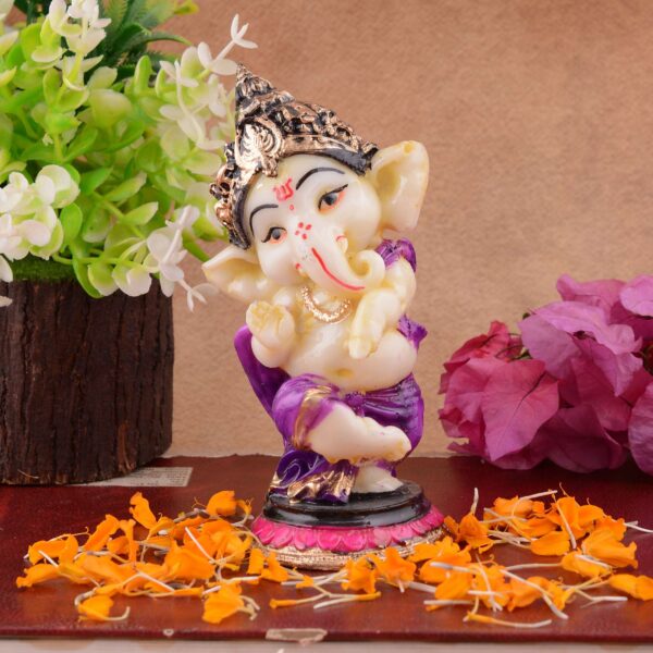 Ganesha Statue  Idol Shriganesh Bhagwan Murti / Home, Office Decor / Car Dashboard / Side Table Brass Ganpati / Lord Vinayaka Statue / God of Luck & Success Sculpture / Gift Items - Image 2