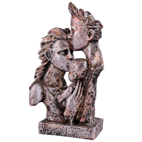 MOTHER and Father with Child Love white Statue showpiece for Home Decor and Gifting - Image 3