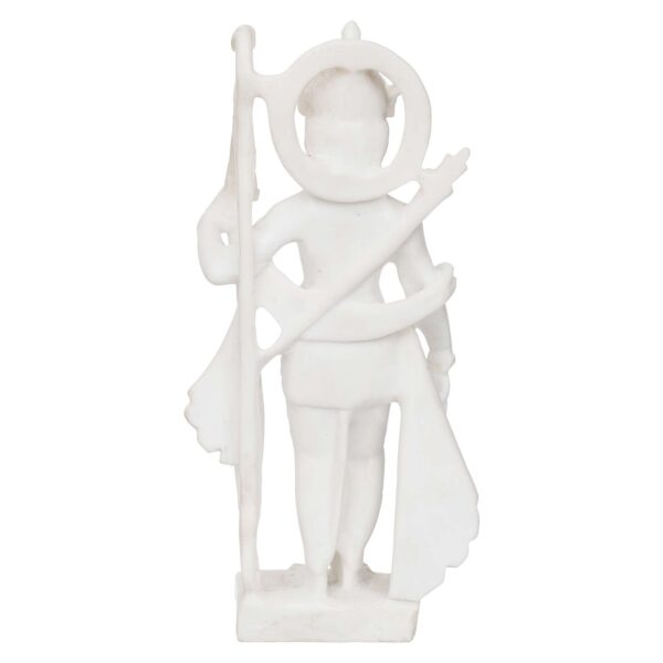 White Marble Standing Ram Ji murti for Pooja Room Standing Hindu Lord Ram ji Statue for Home Temple Idol Murti Best for Gift - Image 2