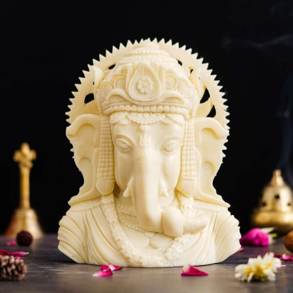 Marble Ganesh ji Statue Idol Murti for Home Decor Office Desk? for HomeDecor Decoration Gifting -2